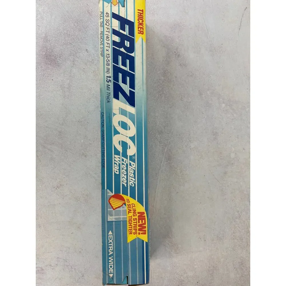 Vintage Freezloc Plastic Freezer Wrap 45 SQ Ft‎ 1.5 Mil Thick